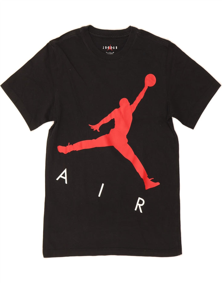JORDAN Mens Graphic T-Shirt Top Small Black Cotton Vintage Jordan and Second-Hand Jordan from Messina Hembry 