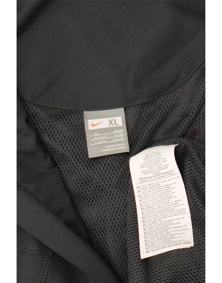 Мужская спортивная куртка Nike UK 45/47 XL, черный полиэстер с цветными блоками