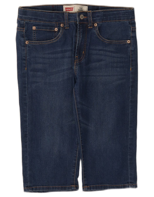 Джинсовые шорты-бермуды Levi's Girls 510 скинни, 15–16 лет, W30, синий хлопок