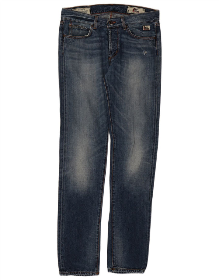 Мужские зауженные джинсы Roy Rogers IT 47 Medium W33 L33 Синий хлопок