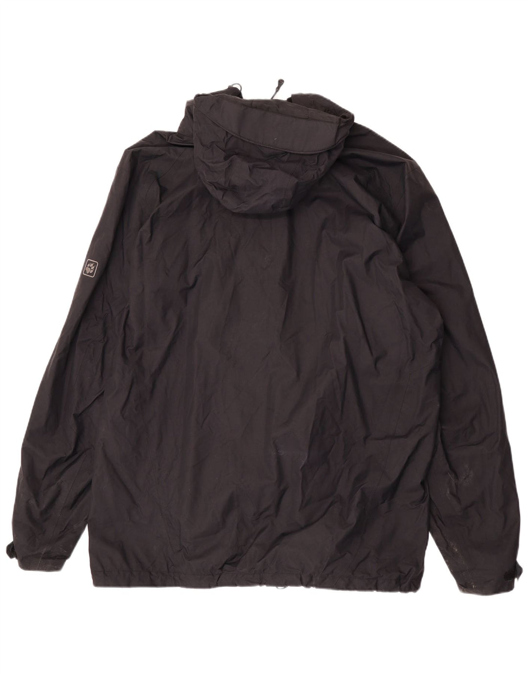 Мужская дождевик с капюшоном Jack Wolfskin UK 50 3XL, черный полиамид