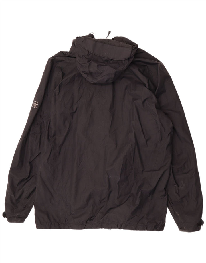 Мужская дождевик с капюшоном Jack Wolfskin UK 50 3XL, черный полиамид