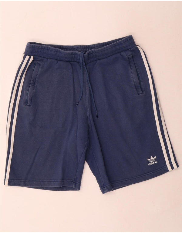 Мужские спортивные шорты Adidas, большие темно-синие, хлопок