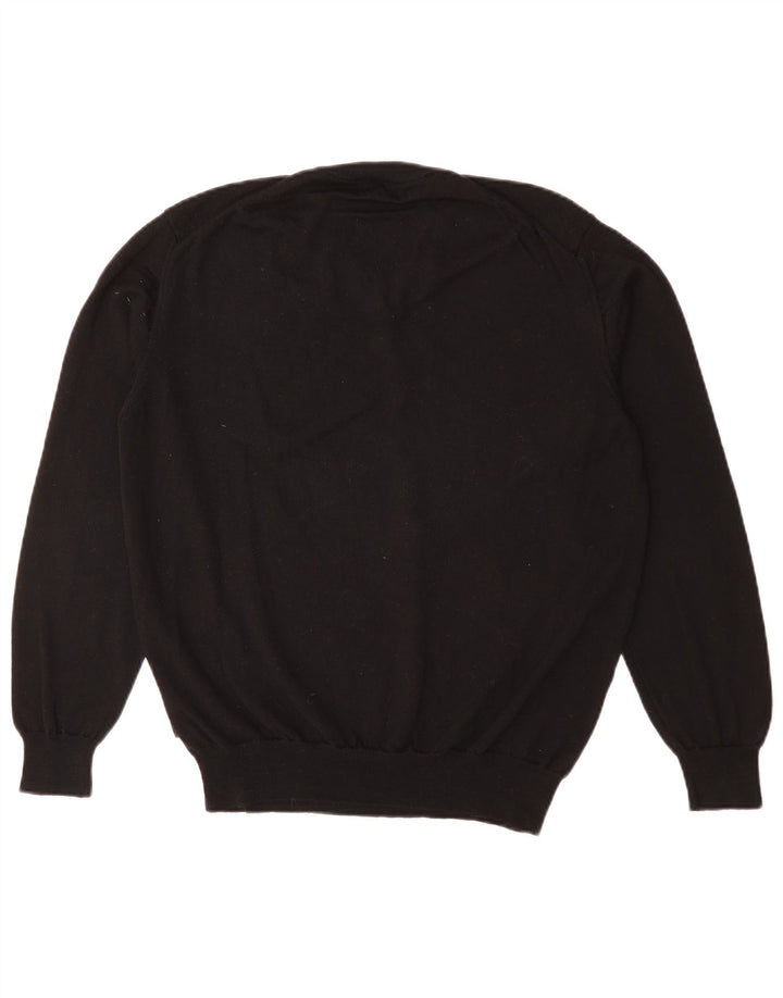 Мужской джемпер с v-образным вырезом HUGO BOSS, средний черный