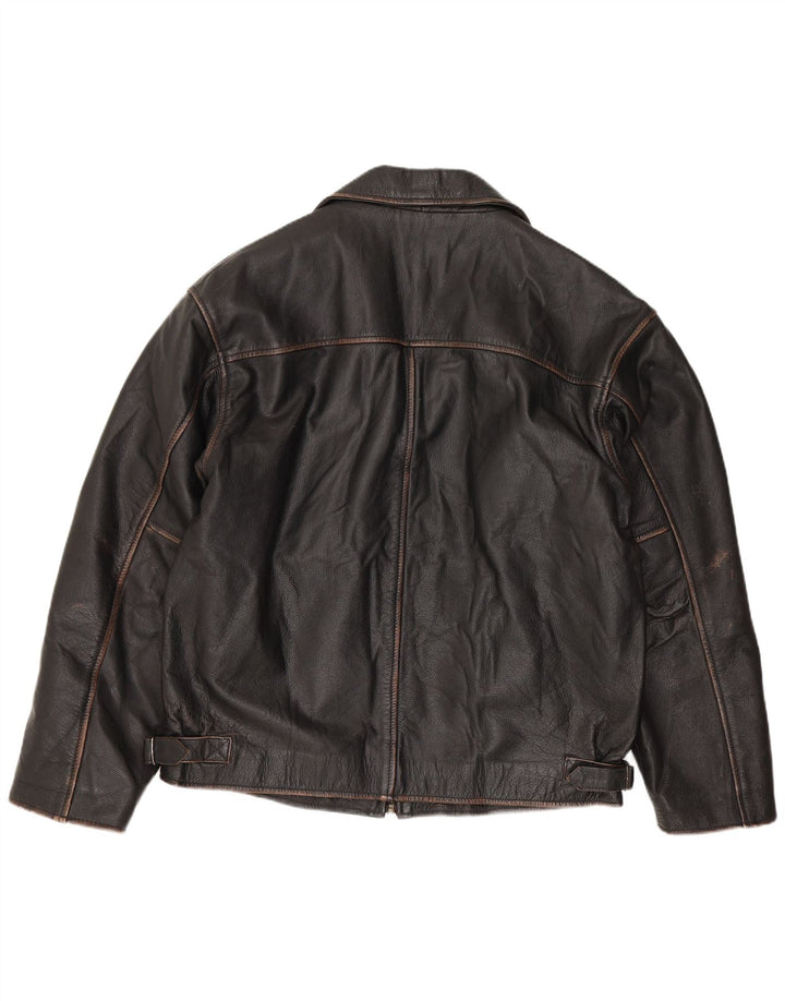 Мужская кожаная косуха Marika IT 48 Medium Brown Leather