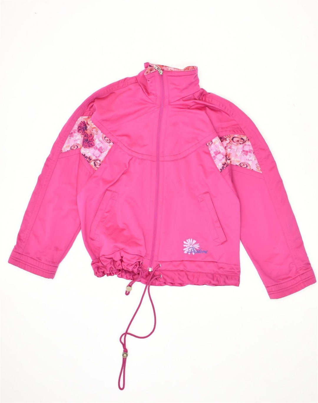 DIADORA Womens Tracksuit Top Jacket EU 32 2XS Pink Patchwork Polyester | Vintage Diadora | Thrift | Second-Hand Diadora | Used Clothing | Messina Hembry 