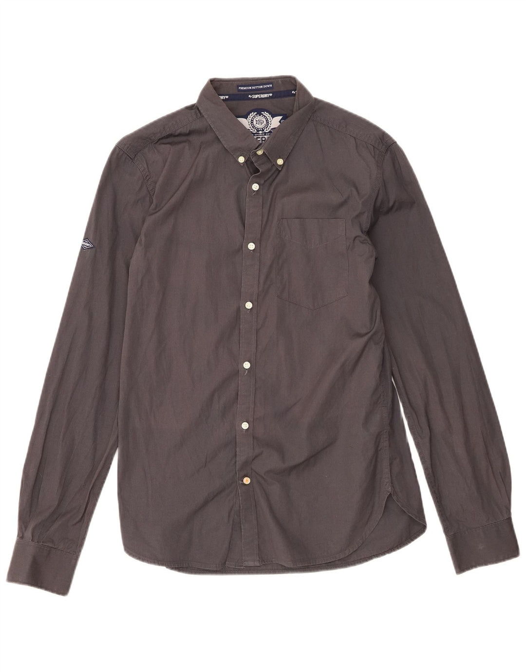 Мужская рубашка Superdry, большая серая, хлопок