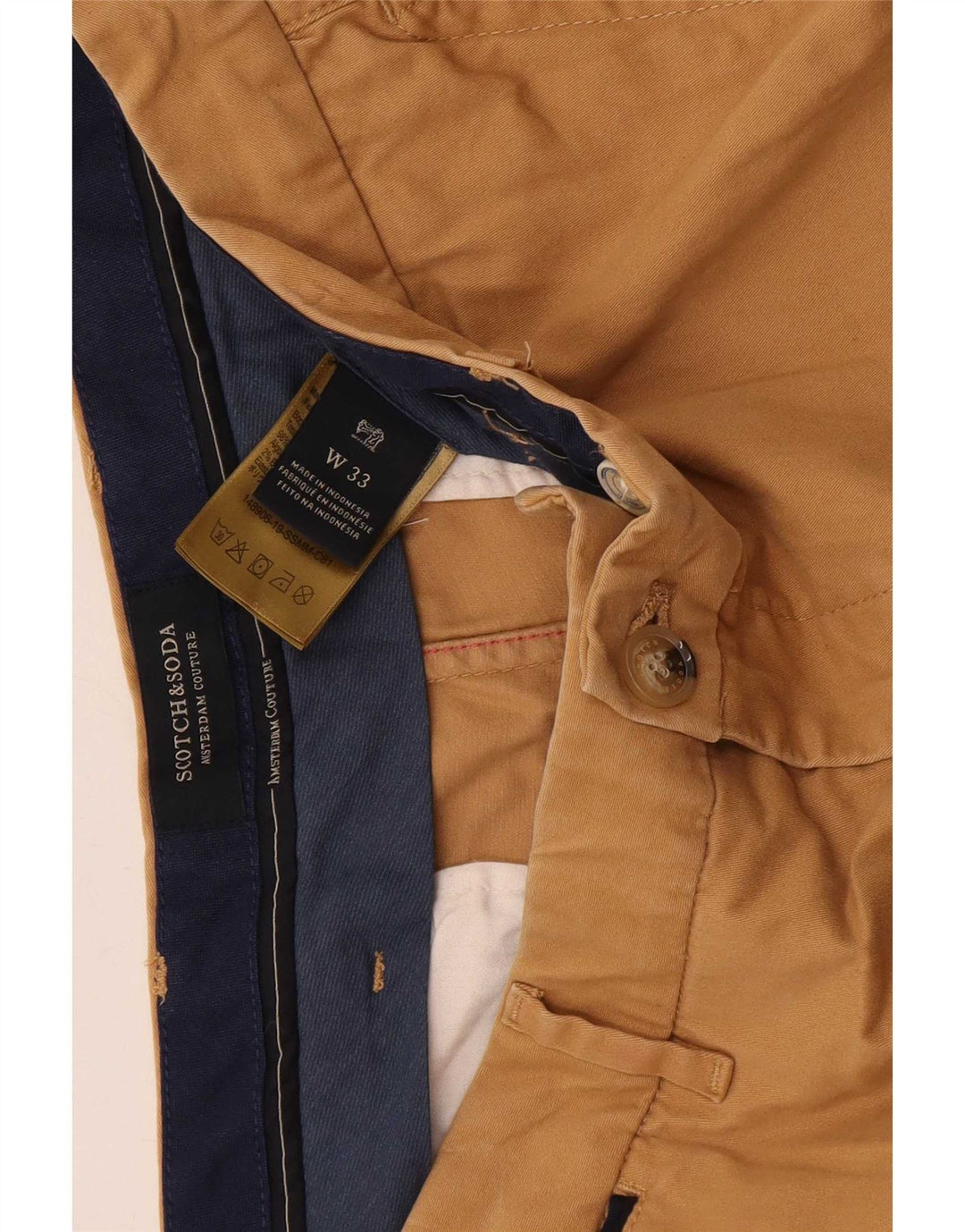 Мужские шорты чинос Scotch & Soda W33, средний, бежевый, хлопок