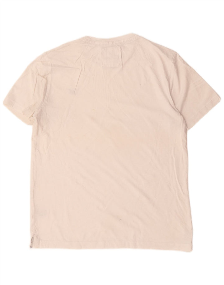 Crew Clothing Мужская футболка из белого хлопка среднего размера