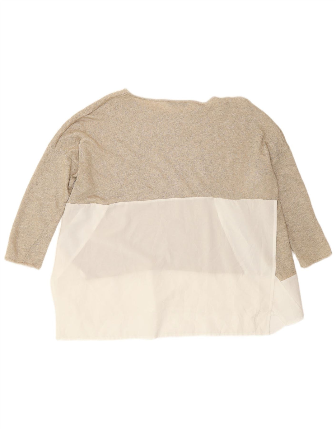Женская блузка оверсайз Zara Top UK 10, маленький золотой цветной блок