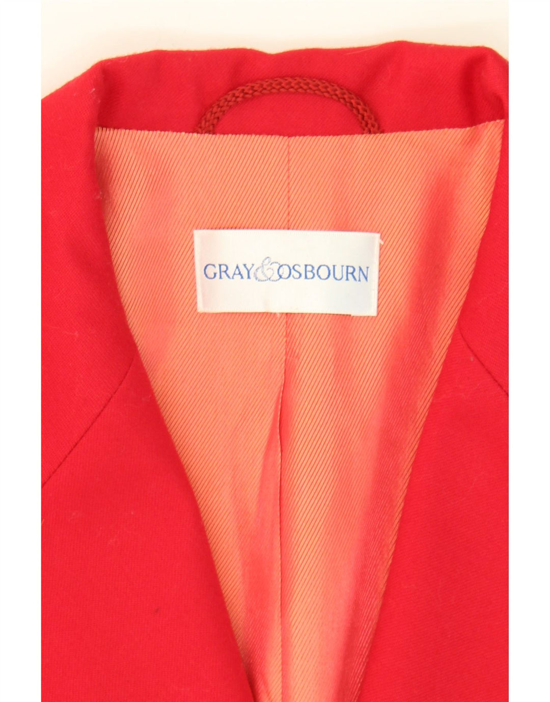 VINTAGE Womens 3 Button Blazer Jacket UK 14 Large Red Vintage Vintage and Second-Hand Vintage from Messina Hembry 