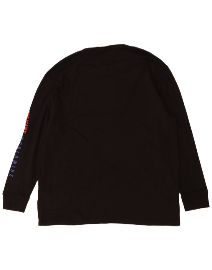 Мужской топ Tommy Hilfiger с длинным рукавом, средний черный хлопок, с рисунком
