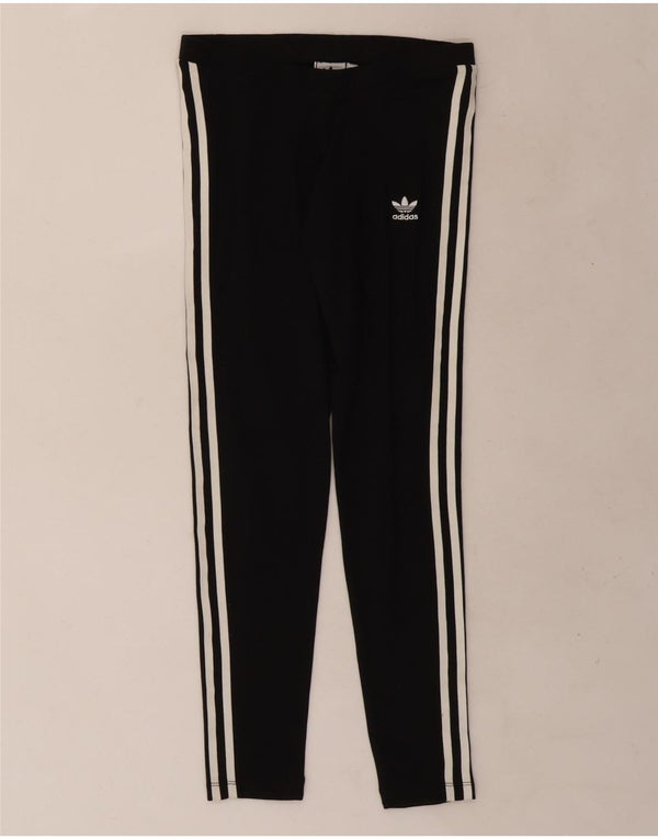 Женские леггинсы Adidas UK 8, маленькие черные хлопковые