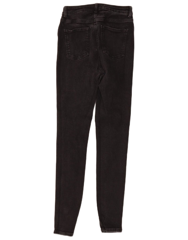 Женские джинсы скинни M&Co UK 10, маленькие W26 L28, черный хлопок