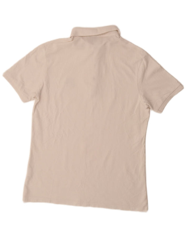 Мужская рубашка-поло узкого кроя HUGO BOSS, большой белый хлопок