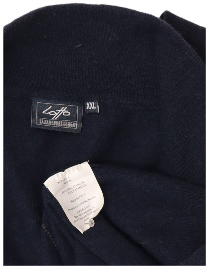 Мужской кардиган Lotto 2XL, темно-синий, хлопок с узором аргайл/ромб