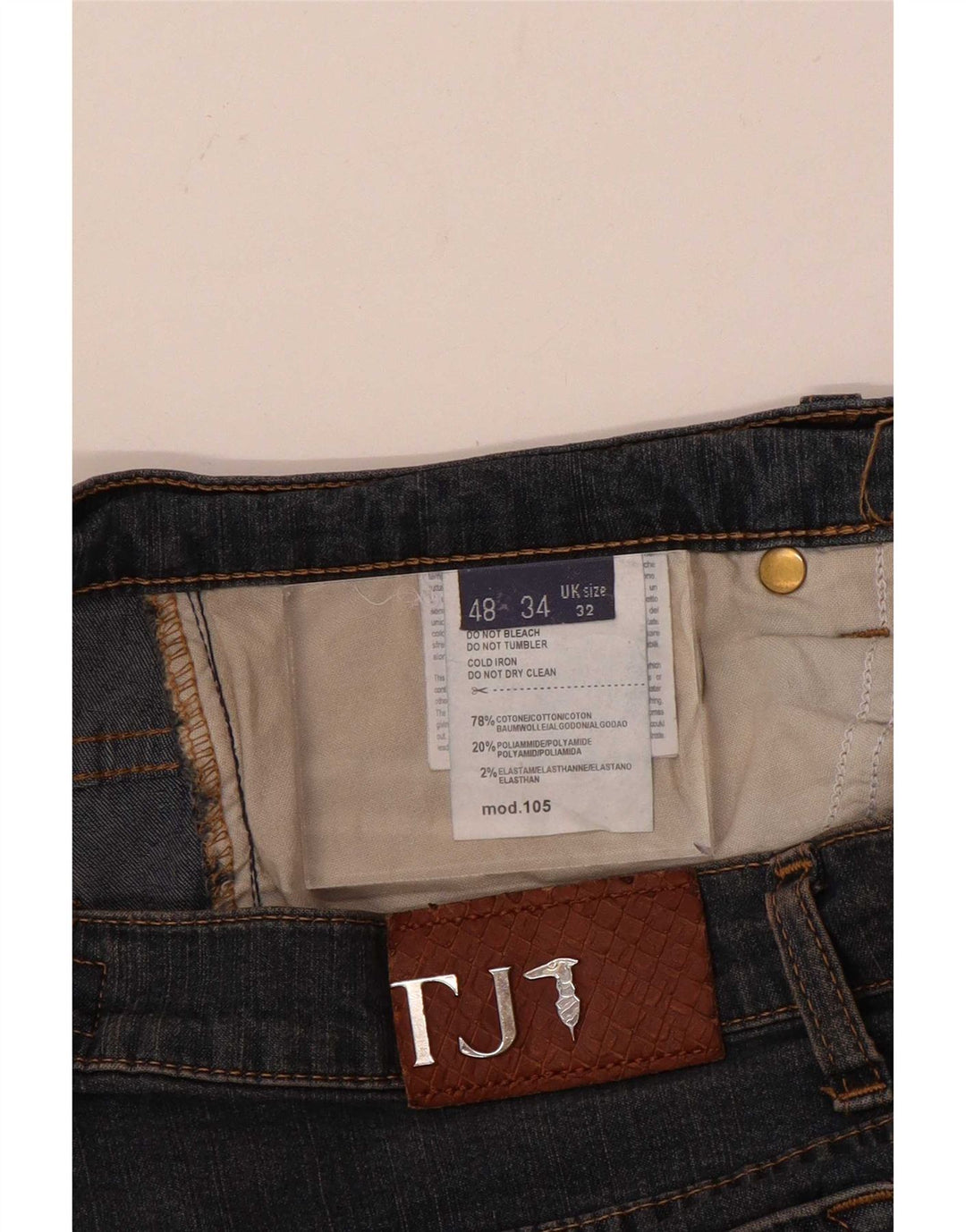 Женские прямые джинсы Trussardi W32 L31 синие, хлопок