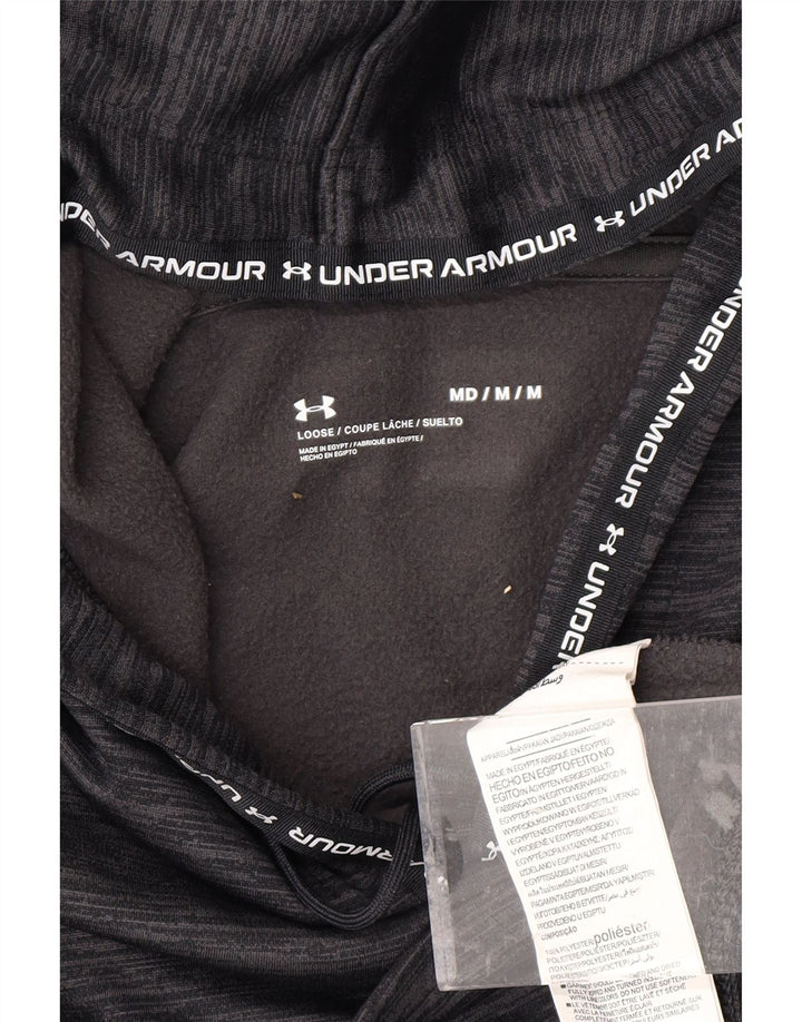 Женский укороченный джемпер с капюшоном UNDER ARMOR UK 14, средний серый полиэстер с крапинками