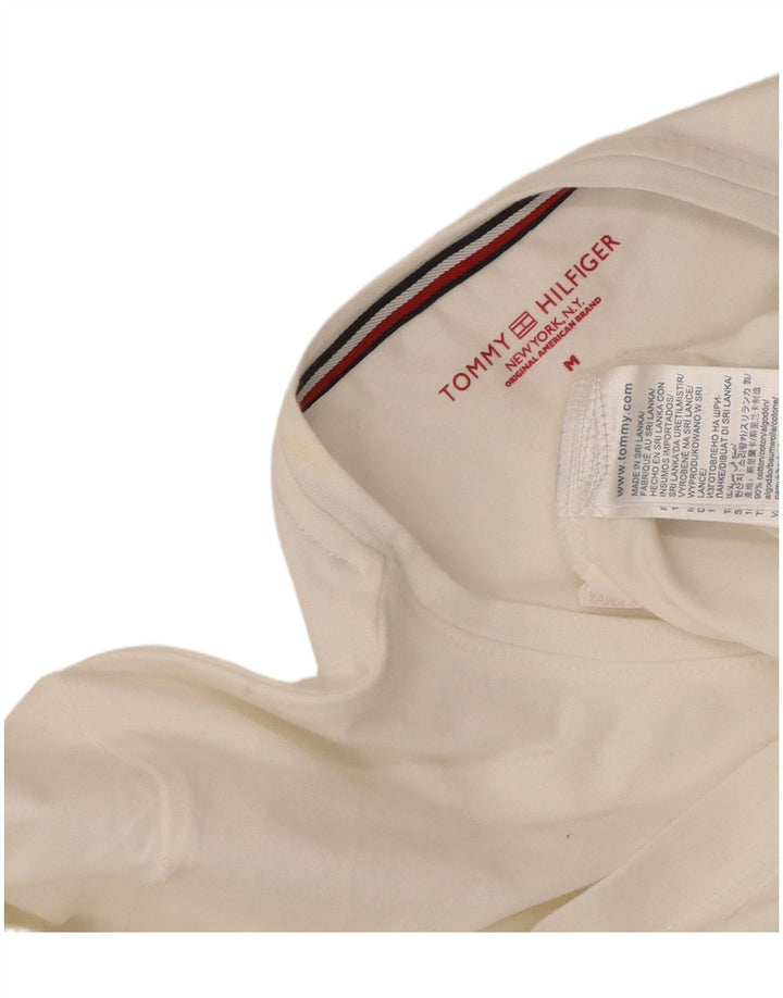 TOMMY HILFIGER Женская футболка Top UK 14 Средний Белый Хлопок