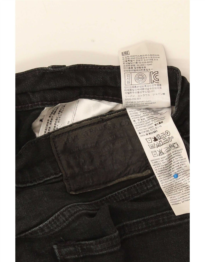 Мужские узкие джинсы Levi's W32 L30, черный хлопок