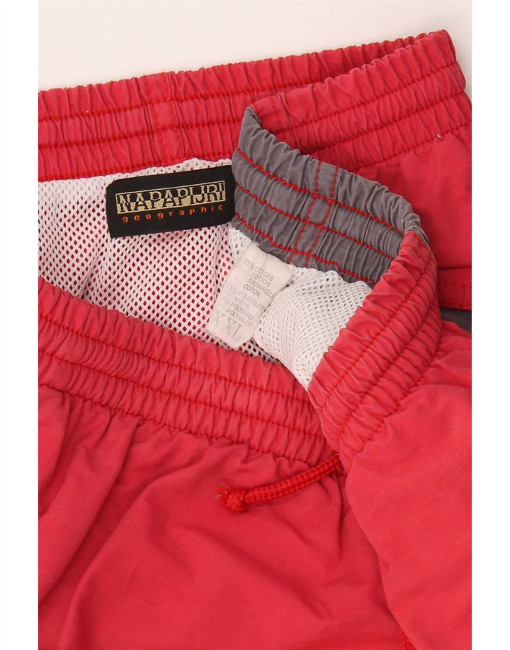 NAPAPIJRI Мужские спортивные шорты с графическим рисунком 2XL, хлопковые красные цветные блоки