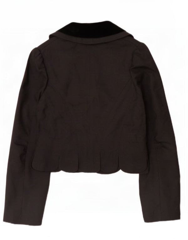 Женский пиджак All Saints UK 12, средний черный, шерстяной с цветными блоками