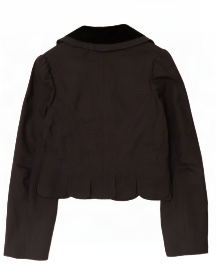 Женский пиджак All Saints UK 12, средний черный, шерстяной с цветными блоками