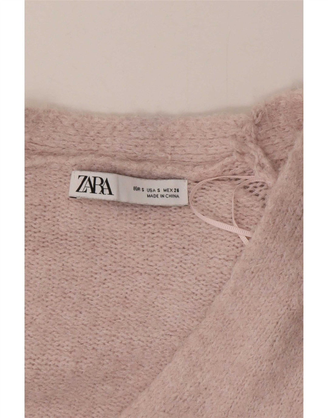 Женский удлиненный кардиган большого размера Zara UK 10, маленький розовый полиэстер