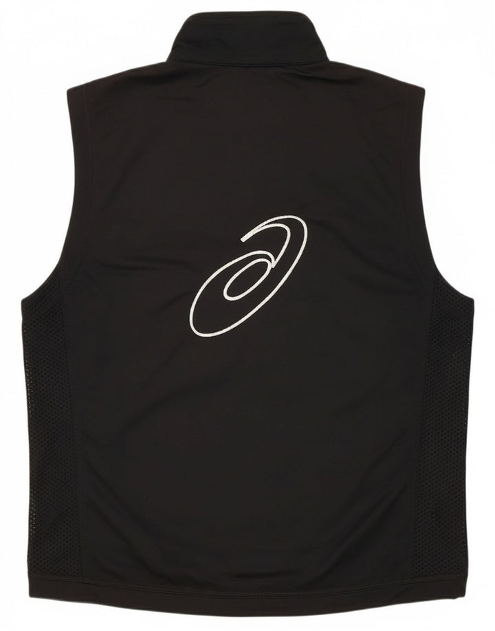 Мужской спортивный костюм без рукавов с рисунком Asics, большая черная куртка