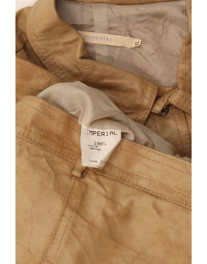 Женская кожаная куртка Imperial UK 18 XL Бежевая
