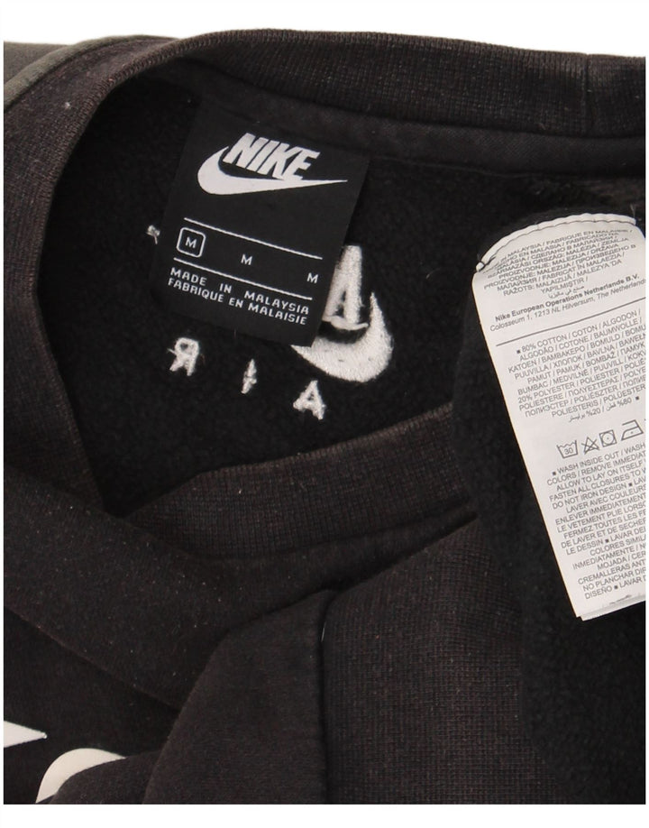 Мужской свитшот с графикой Nike, средний черный хлопковый джемпер