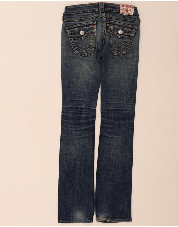 TRUE RELIGION Женские прямые джинсы W24 L32 Темно-синий хлопок