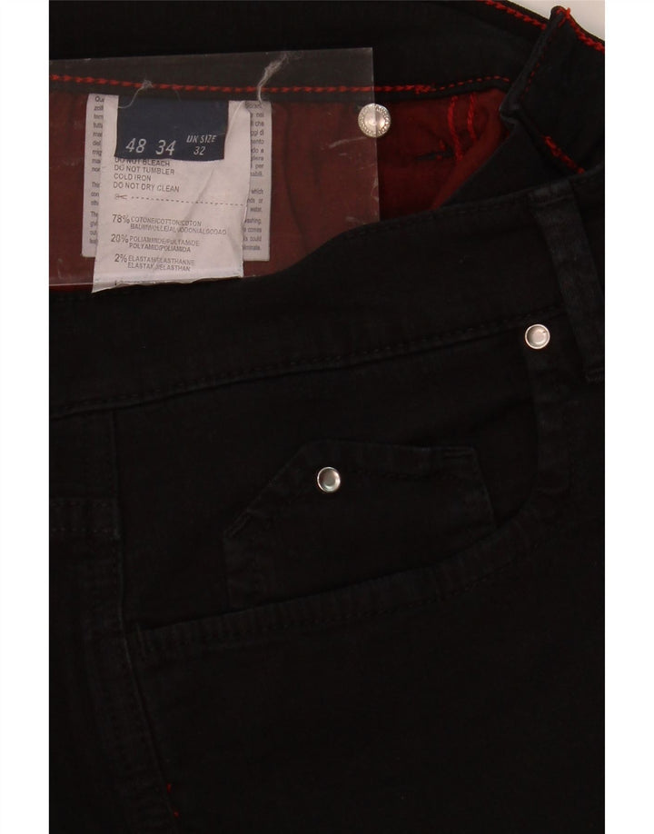 TRUSSARDI Womens Straight Jeans W32 L33 Black Cotton Vintage Trussardi and Second-Hand Trussardi from Messina Hembry 
