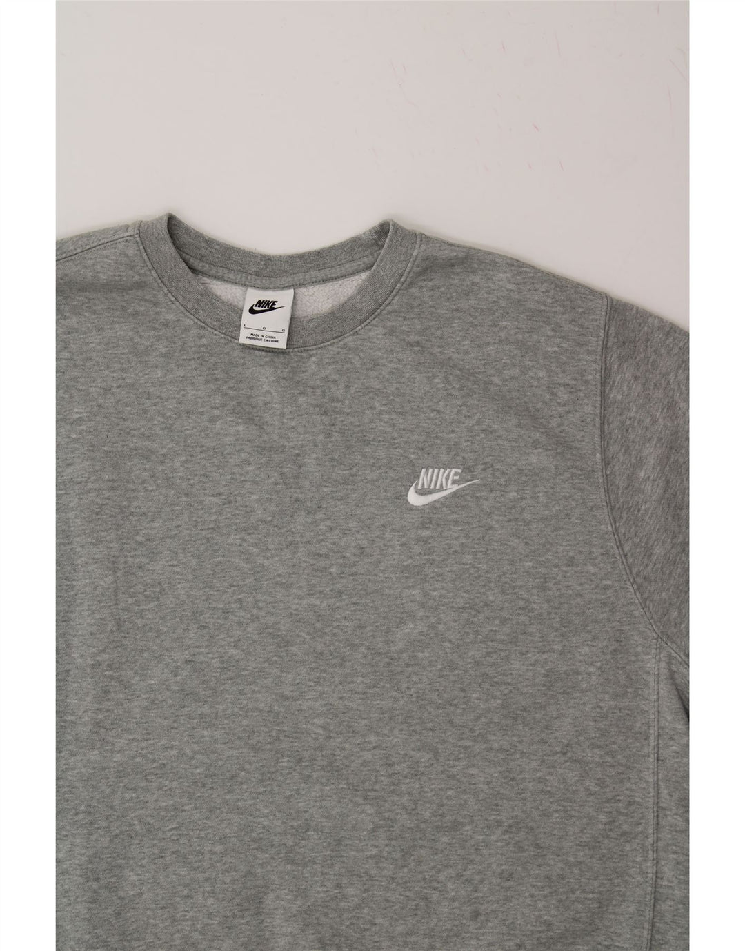 Мужской свитшот NIKE, большой серый хлопковый джемпер