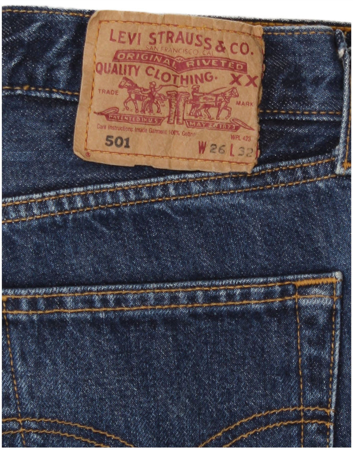 Мужские прямые джинсы Levi's 501 W26 L32 синие