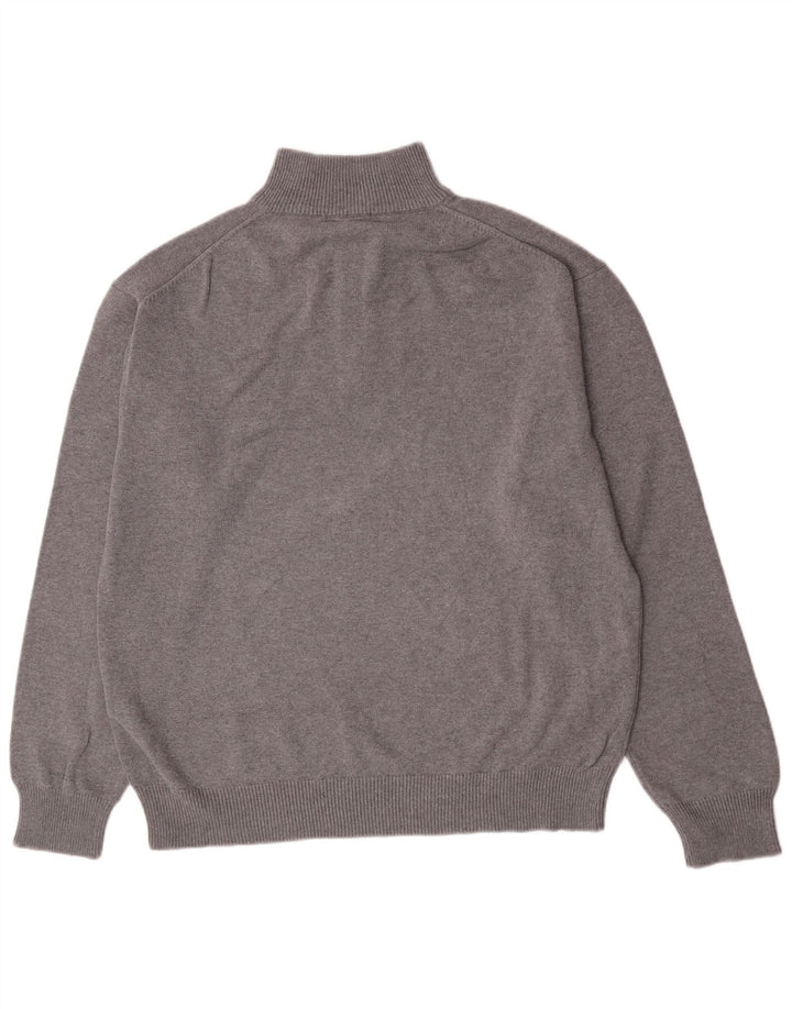 Мужской свитер с воротником на молнии Gant 2XL, серый хлопок