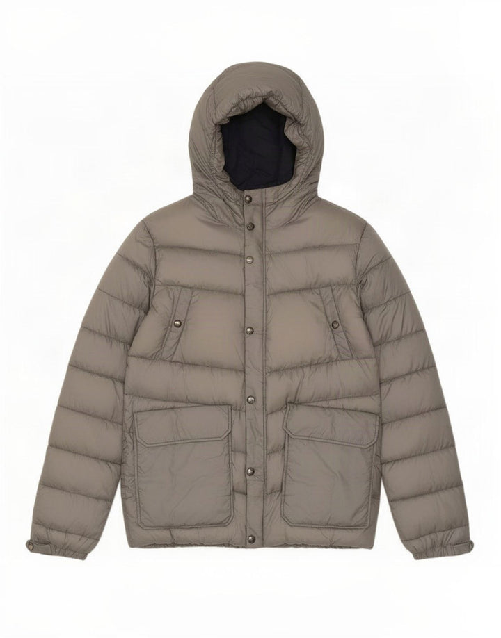 Мужская стеганая куртка с капюшоном Woolrich UK 40, большая серая