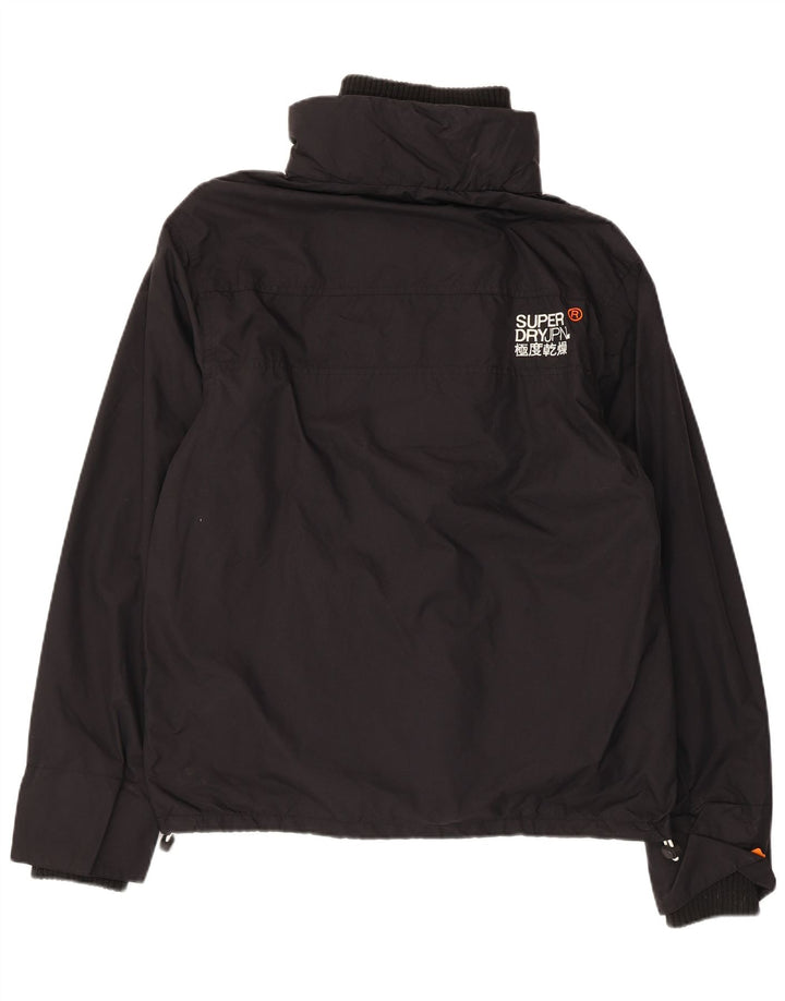 Женская ветровка с графическим рисунком Superdry UK 16, большая черная