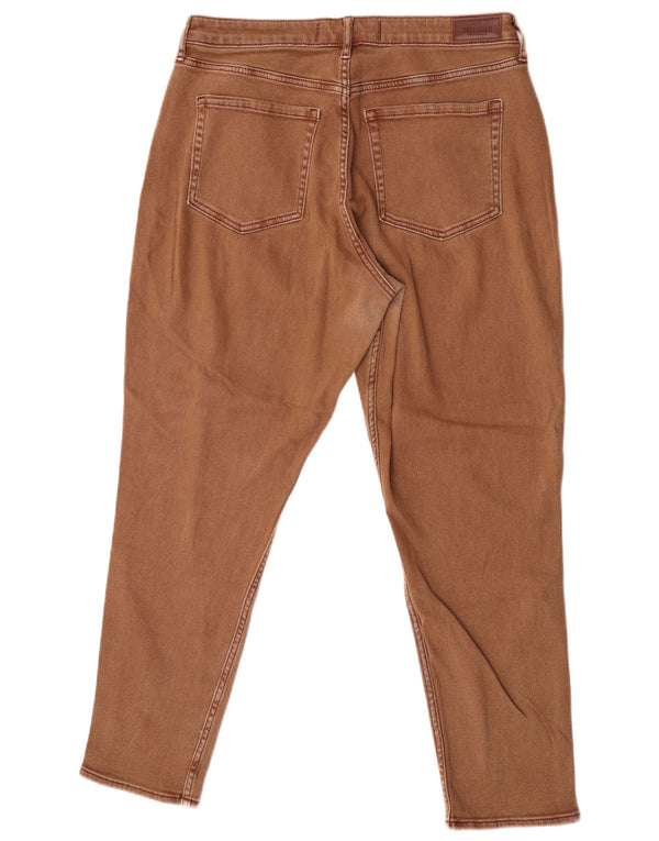 Мужские зауженные джинсы с высокой талией Hollister W32 L27, коричневый хлопок