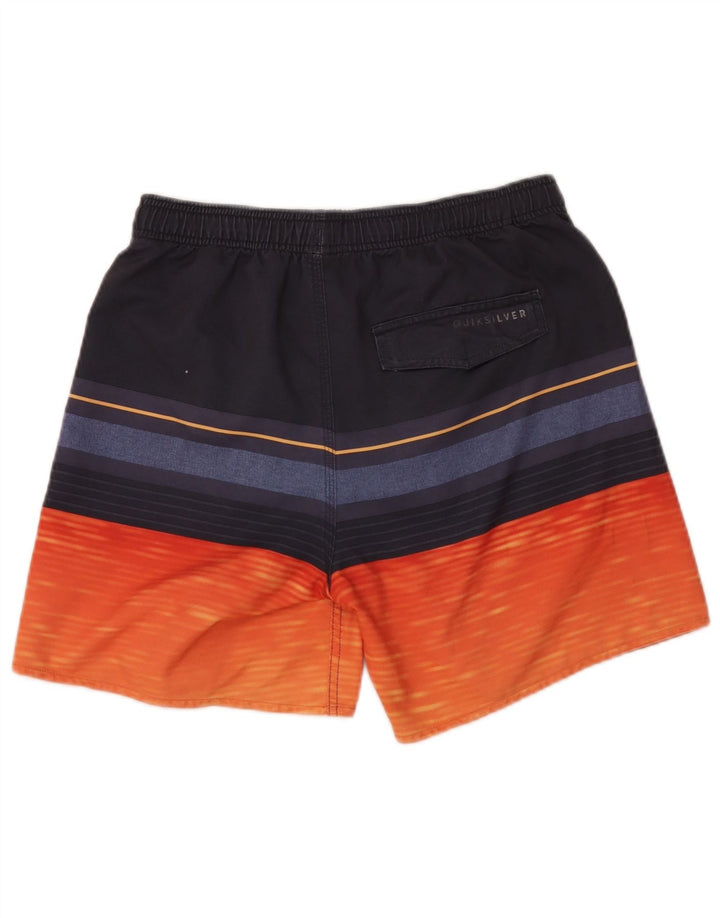 Мужские шорты для плавания Quiksilver с рисунком, средние, разноцветные в полоску
