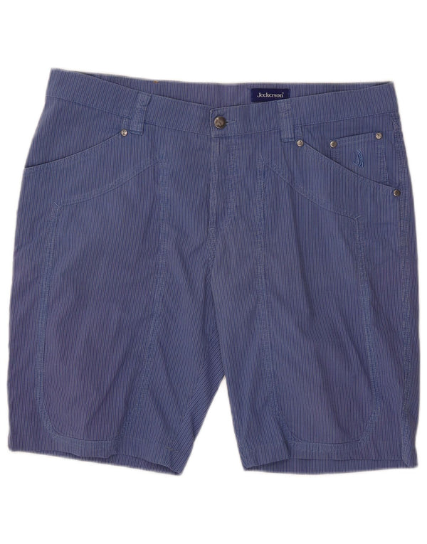 Мужские повседневные шорты Jeckerson W38 XL, синие, хлопковые в тонкую полоску