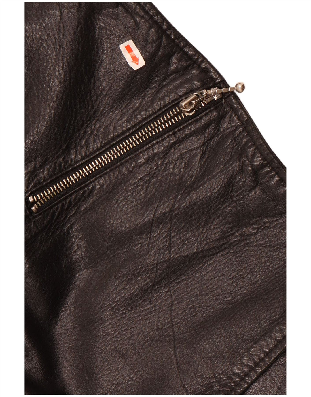 Винтажное женское кожаное болеро UK 12, средний черный