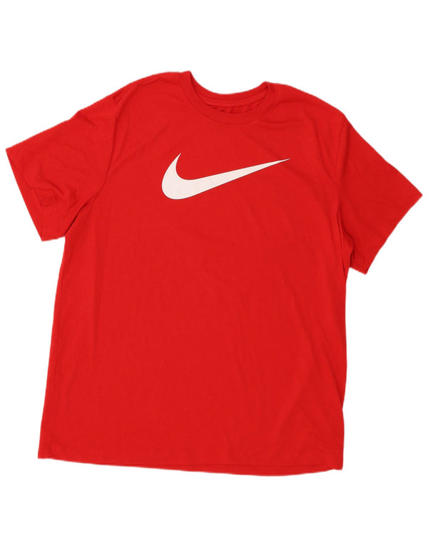 Мужская футболка с рисунком Nike Dri Fit Top XL, красный полиэстер