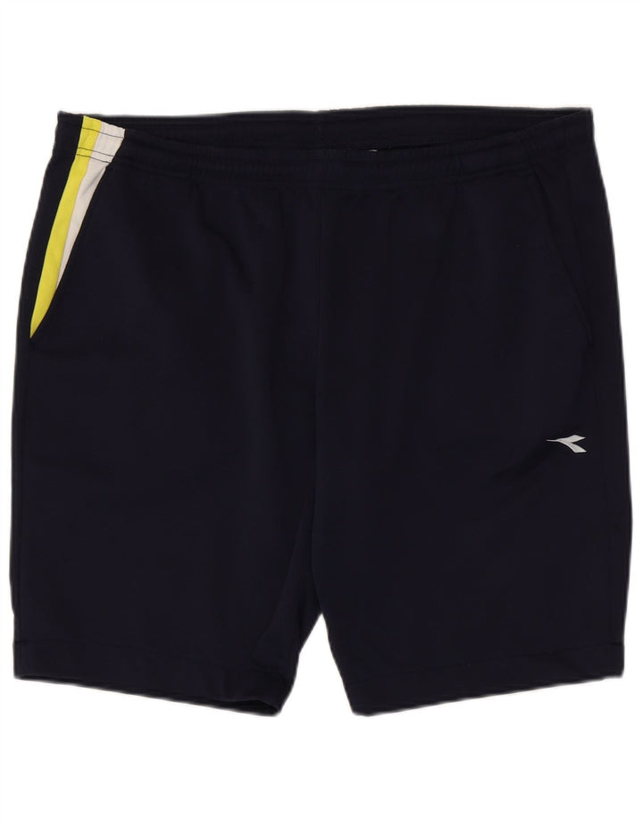 Мужские спортивные шорты Diadora XL, темно-синие, полиэстер с цветными блоками