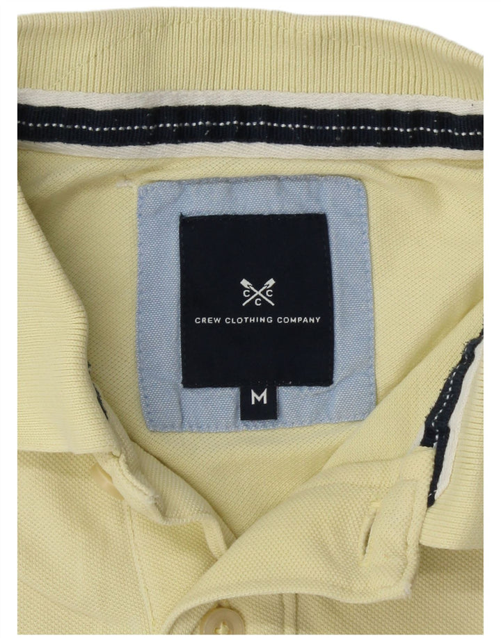CREW CLOTHING Мужская рубашка-поло среднего желтого цвета