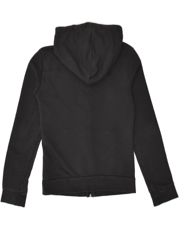 Женский свитер с капюшоном на молнии ADIDAS UK 0/2 2XS, черный хлопок