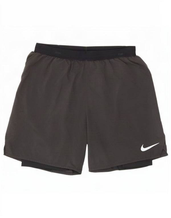Nike Mens Dri Fit Sport Shorts Large Grey Colourblock Polyester