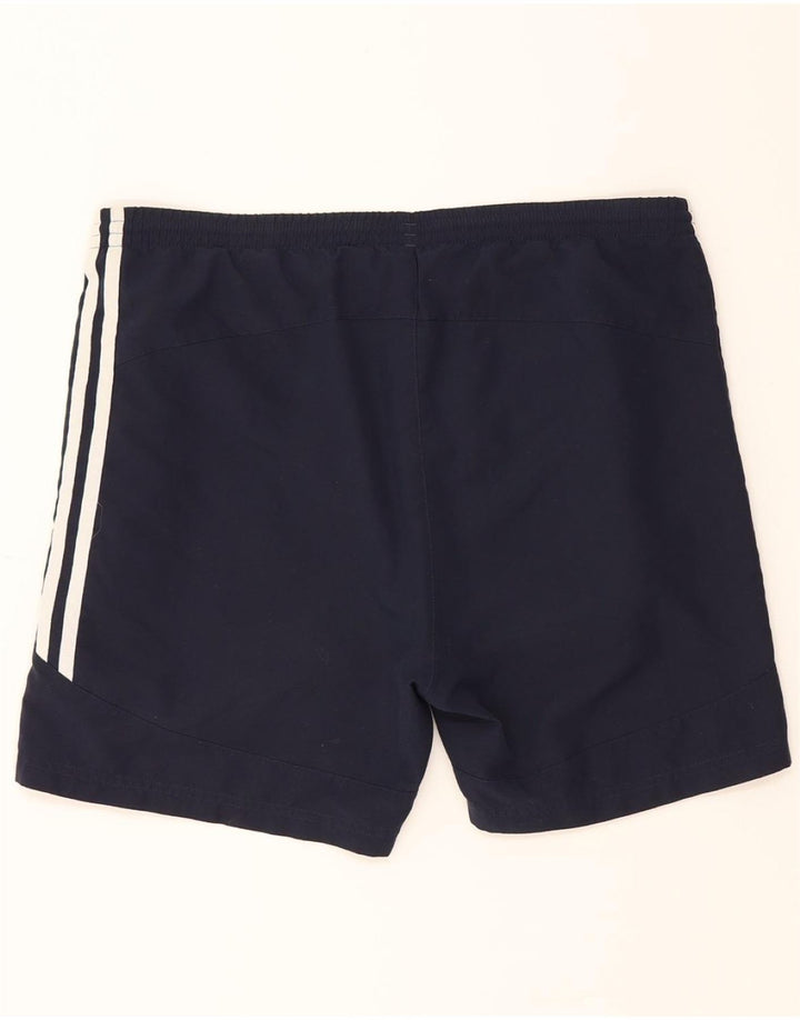ADIDAS Mens Sport Shorts Small  Navy Blue Polyester Vintage Adidas and Second-Hand Adidas from Messina Hembry 