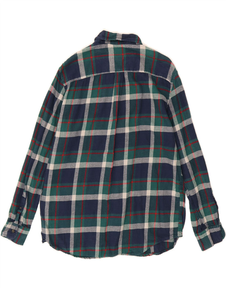CHAPS Mens Flannel Shirt Large Green Check Cotton Vintage Chaps and Second-Hand Chaps from Messina Hembry 