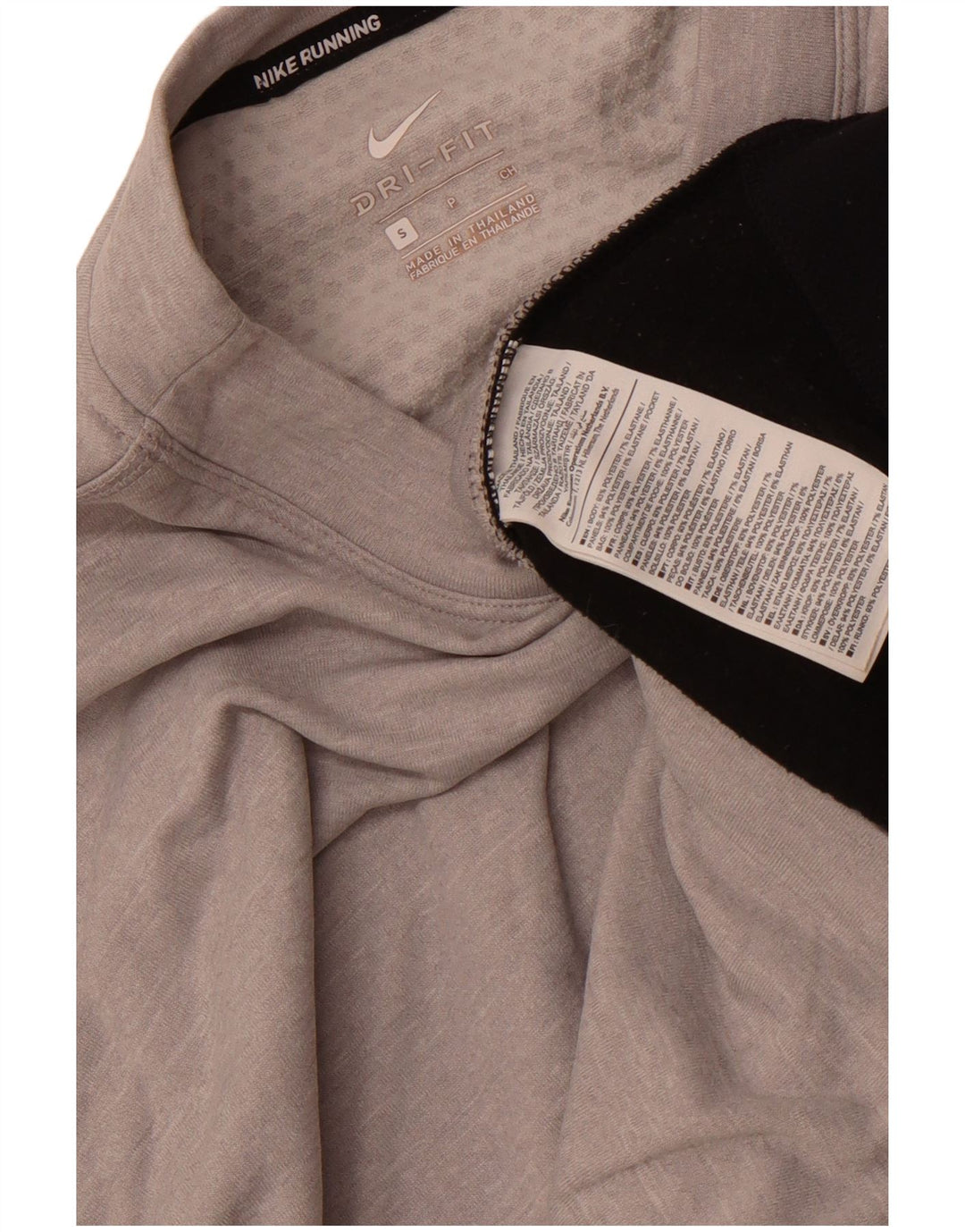 Женский топ Nike Dri Fit с длинным рукавом UK 10, маленький серый полиэстер с цветными блоками